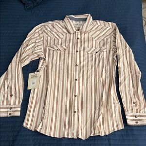 Cody James Men's Brown Stripe Western Shirt